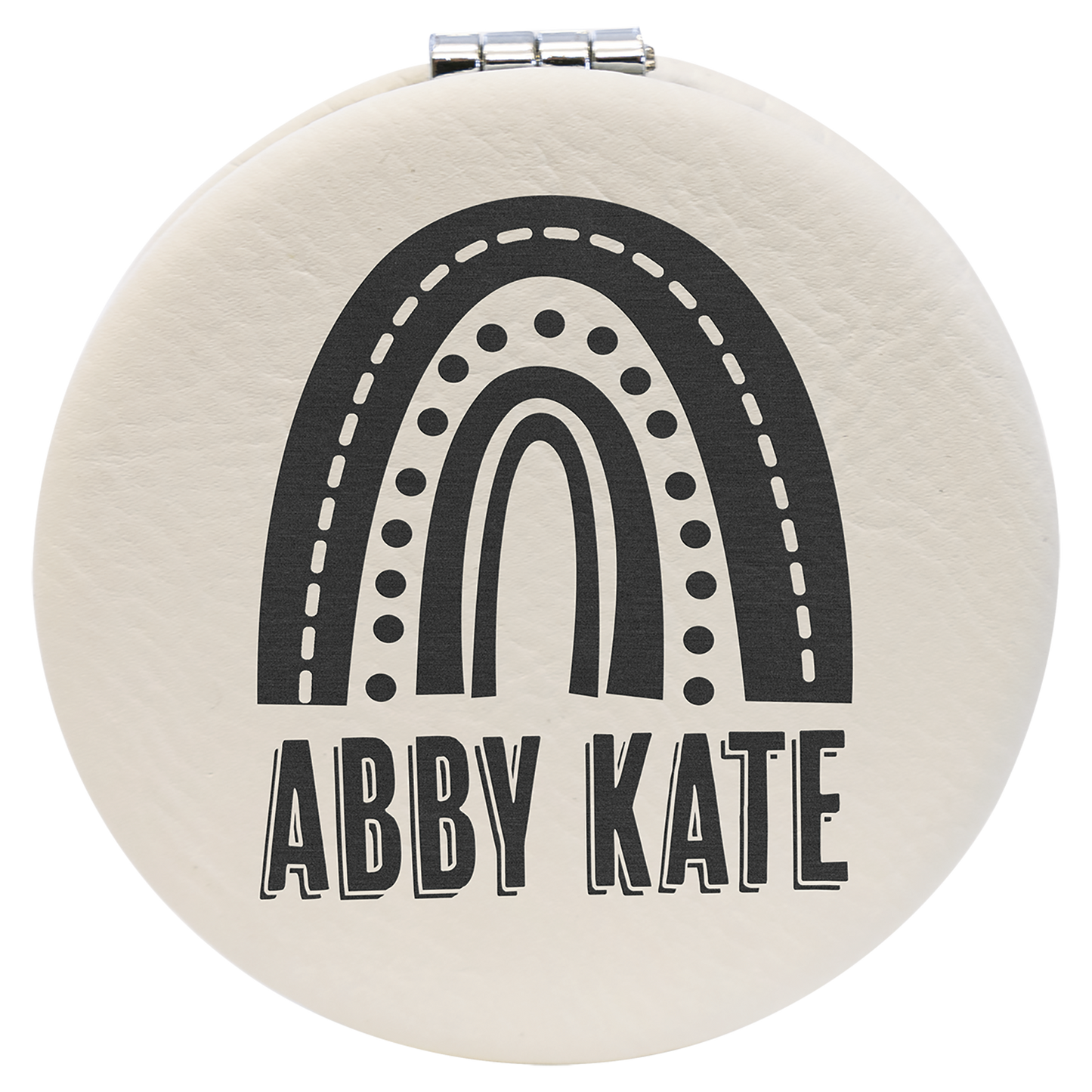 2 1/2" Laserable Leatherette Compact Mirror