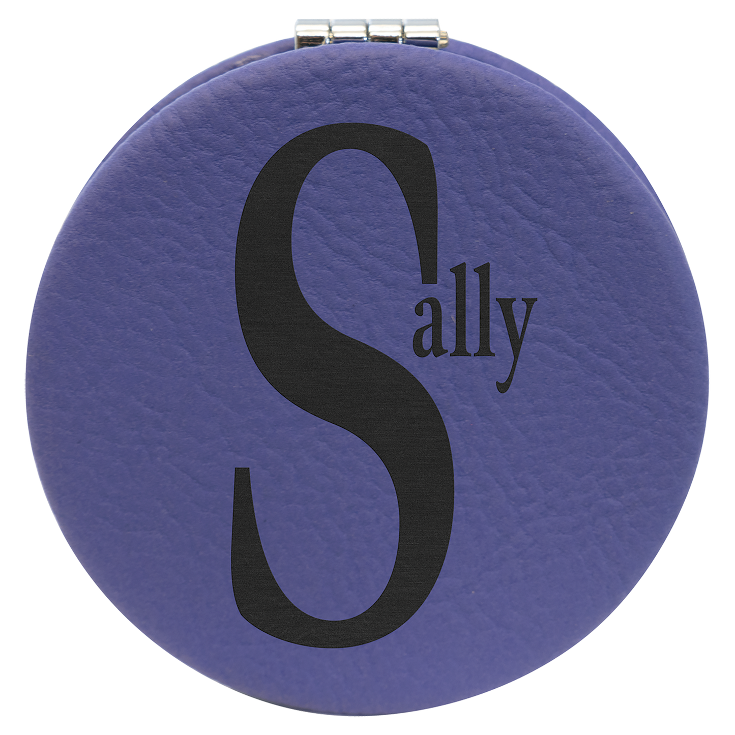 2 1/2" Laserable Leatherette Compact Mirror