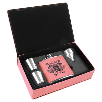 Leatherette Flasks Set