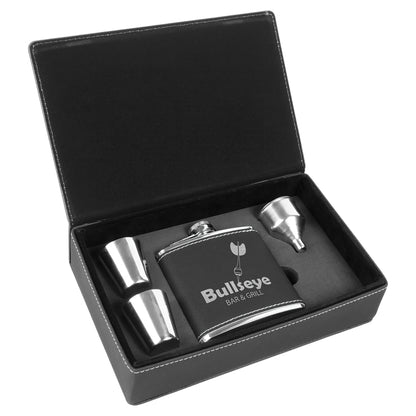 Leatherette Flasks Set