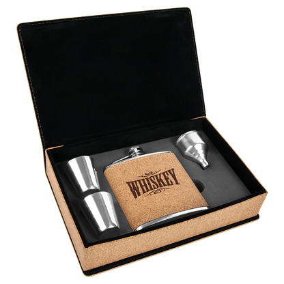 Leatherette Flasks Set