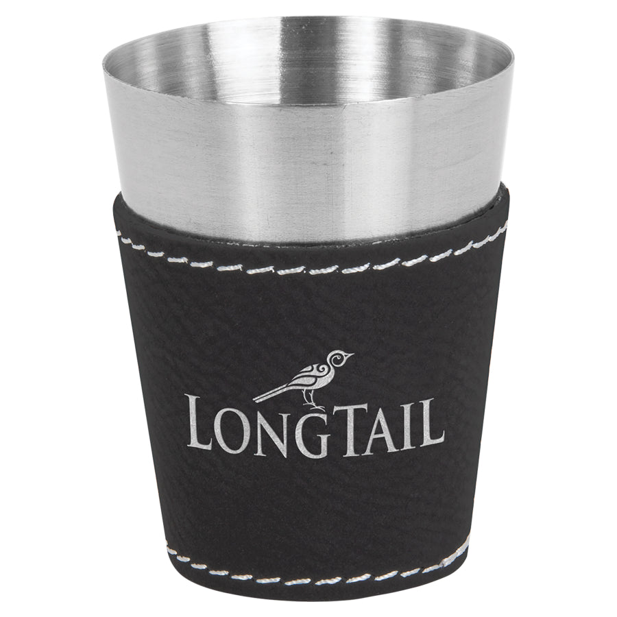 Leatherette & Stainless Steel Shot Glasses