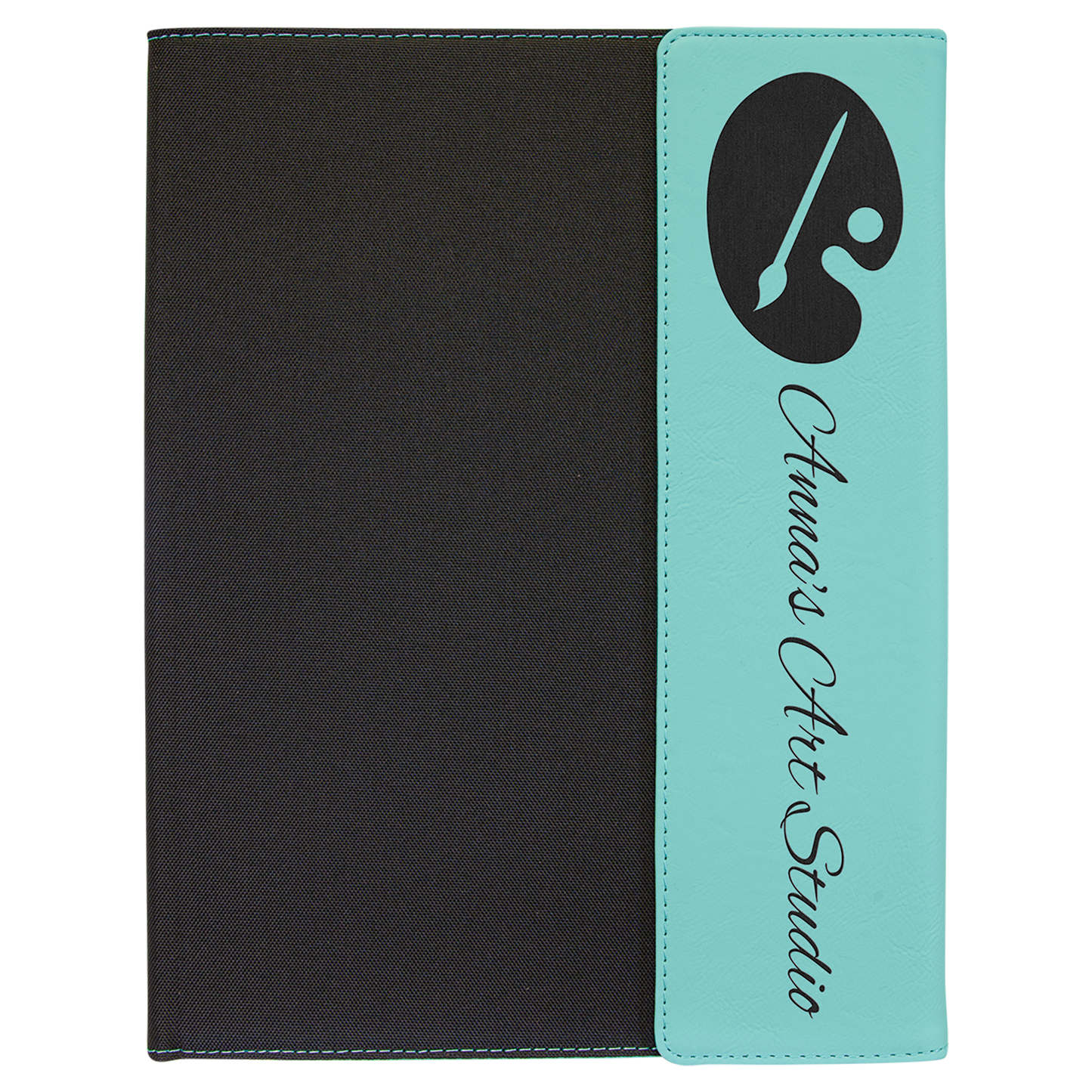 Leatherette Canvas Portfolios with Notepad