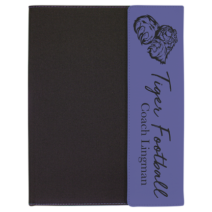 Leatherette Canvas Portfolios with Notepad