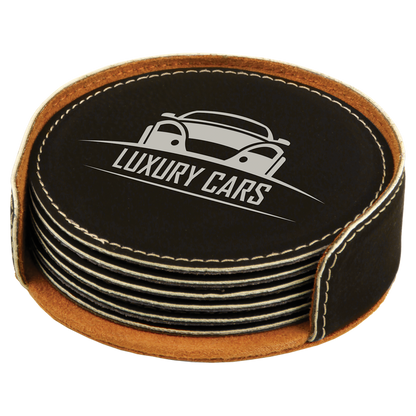 Leather Coaster Set