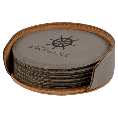Leather Coaster Set