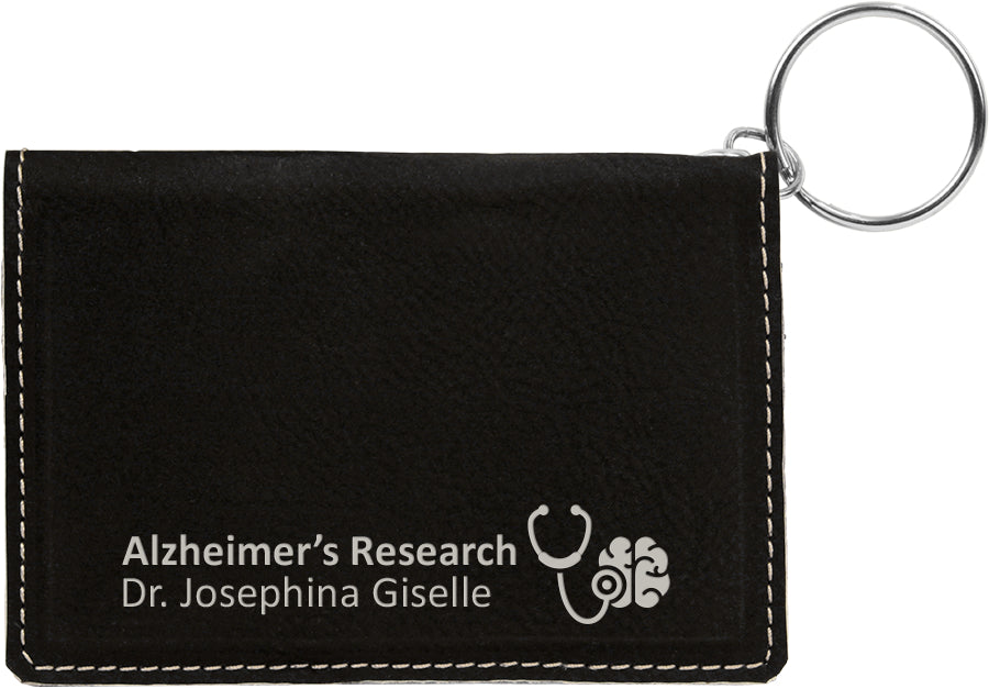 Leatherette ID Holder Keychains