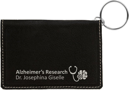 Leatherette ID Holder Keychains