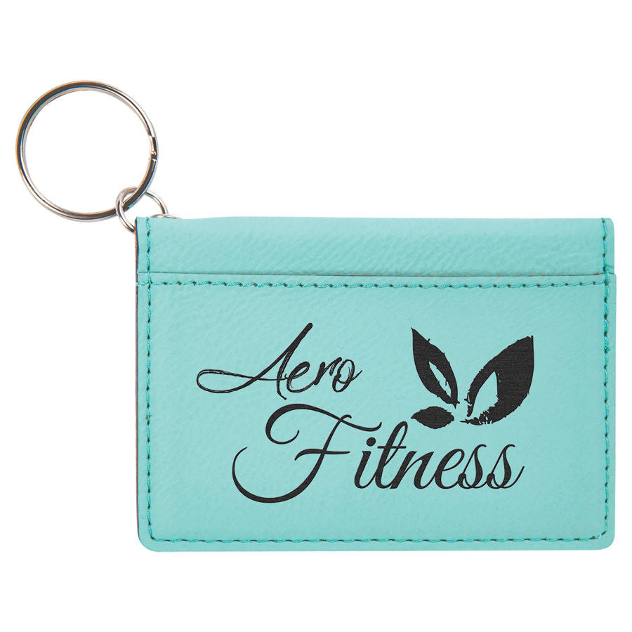 Leatherette ID Holder Keychains