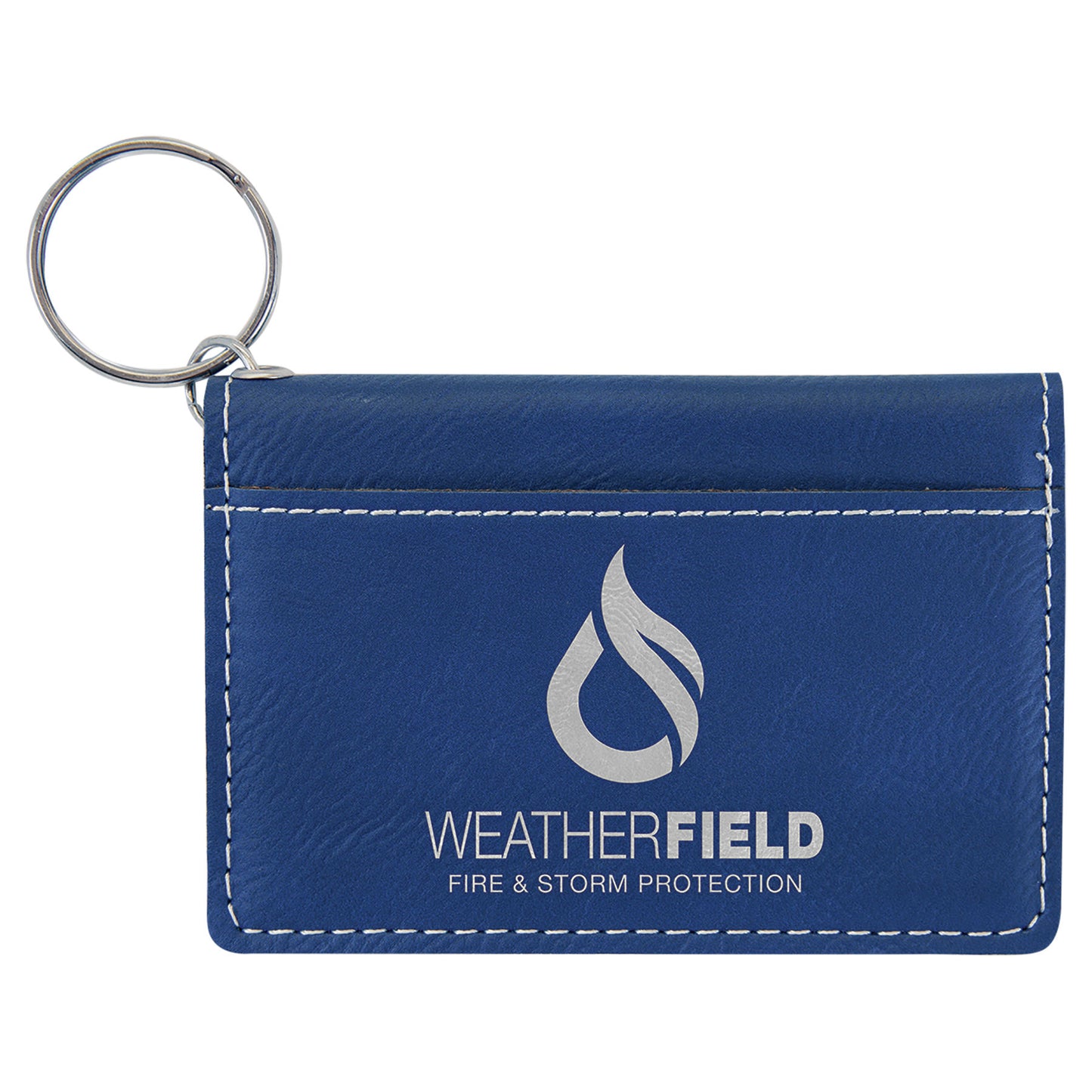 Leatherette ID Holder Keychains