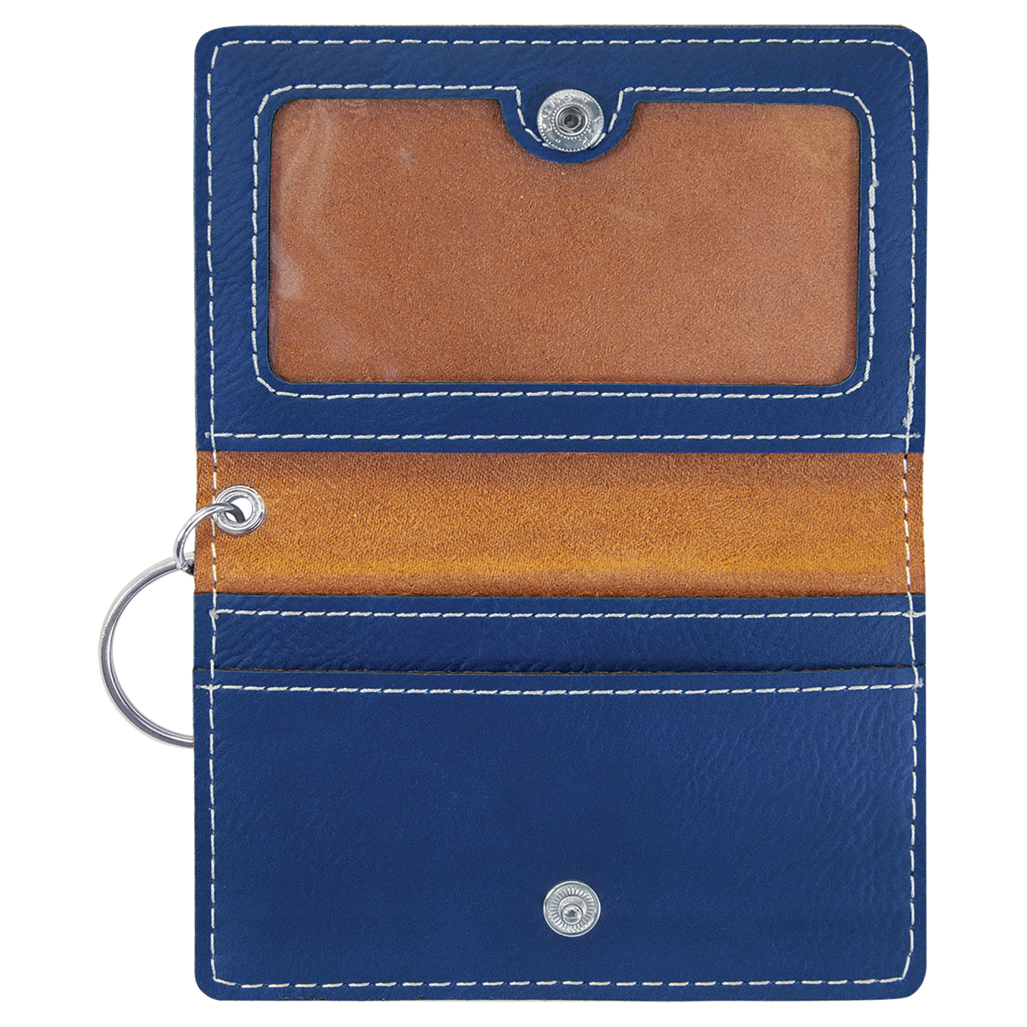 Leatherette ID Holder Keychains