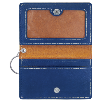 Leatherette ID Holder Keychains