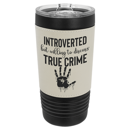 20 oz. Black Leatherette Tumbler