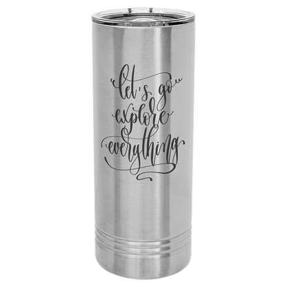 22 oz Skinny Tumbler with Slider lid