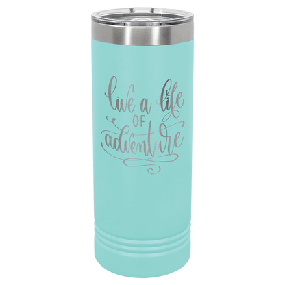 22 oz Skinny Tumbler with Slider lid