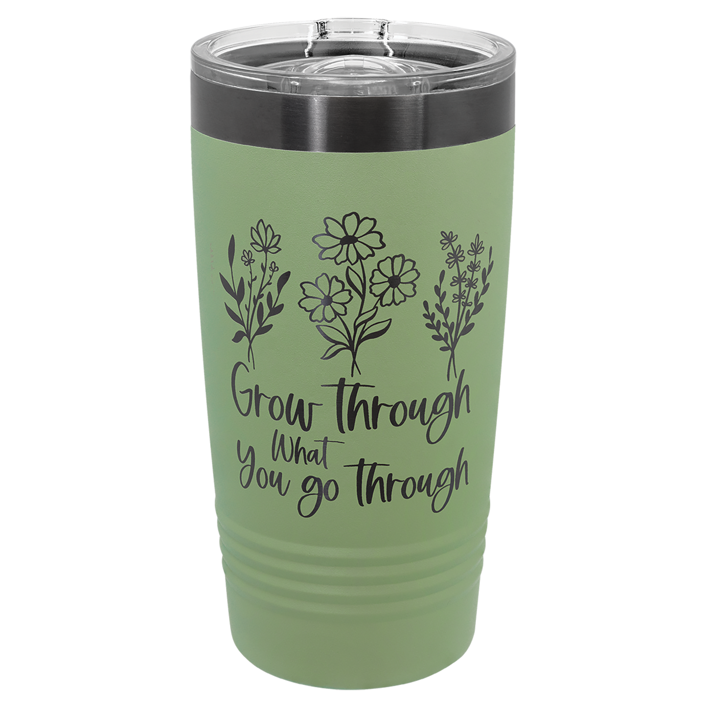 20 oz. Pastel/Ghost Black Ringneck Tumbler with Slider Lid