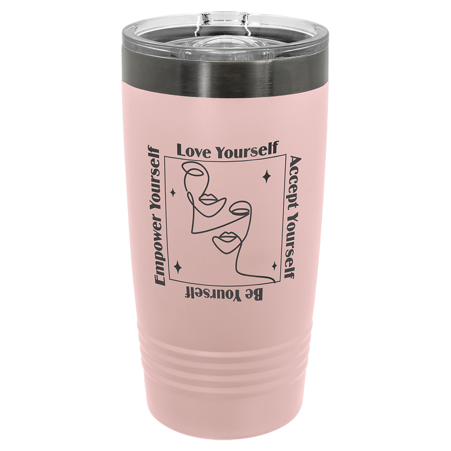 20 oz. Pastel/Ghost Black Ringneck Tumbler with Slider Lid