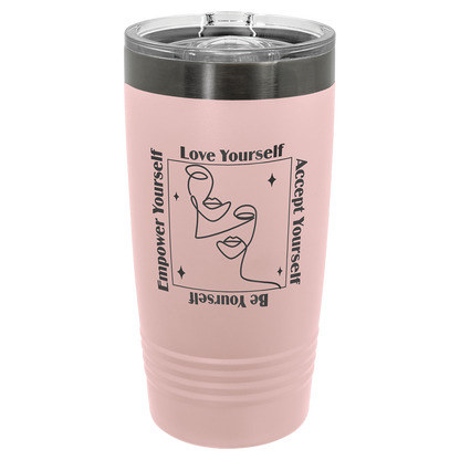 20 oz. Pastel/Ghost Black Ringneck Tumbler with Slider Lid