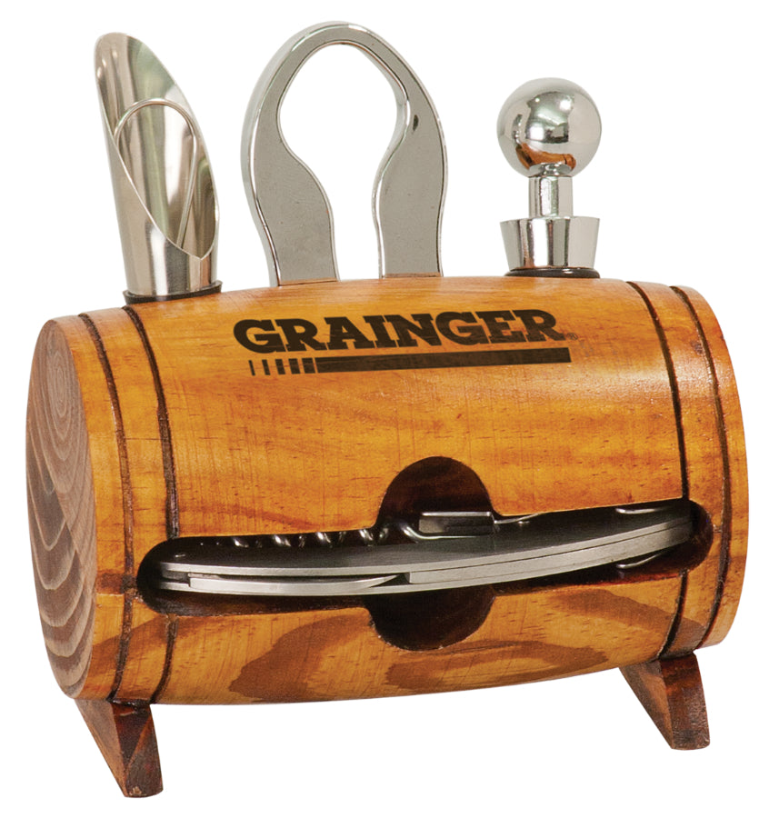 Wine Barrel 4-Piece Wine Tool Set